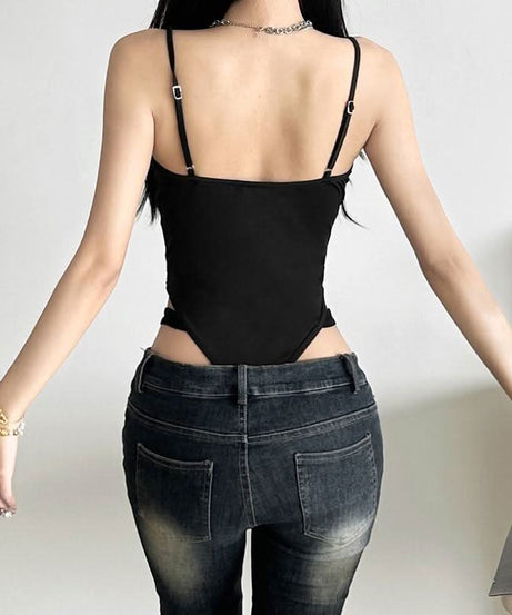 Ignite the Night: Edgy Cut-Out Mesh Bodysuit – Your Halloween & Fall Party Essential