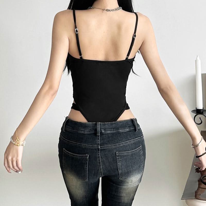 Ignite the Night: Edgy Cut-Out Mesh Bodysuit – Your Halloween & Fall Party Essential