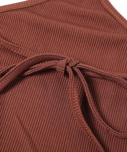 Sleek Halter Cutout Ribbed Midi Dress - Your Essential Fall & Holiday Party Statement