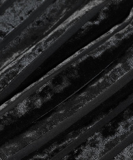 Glamorous Shredded Velvet High-Waist Stacked Flare Pants - Fall/Holiday Chic