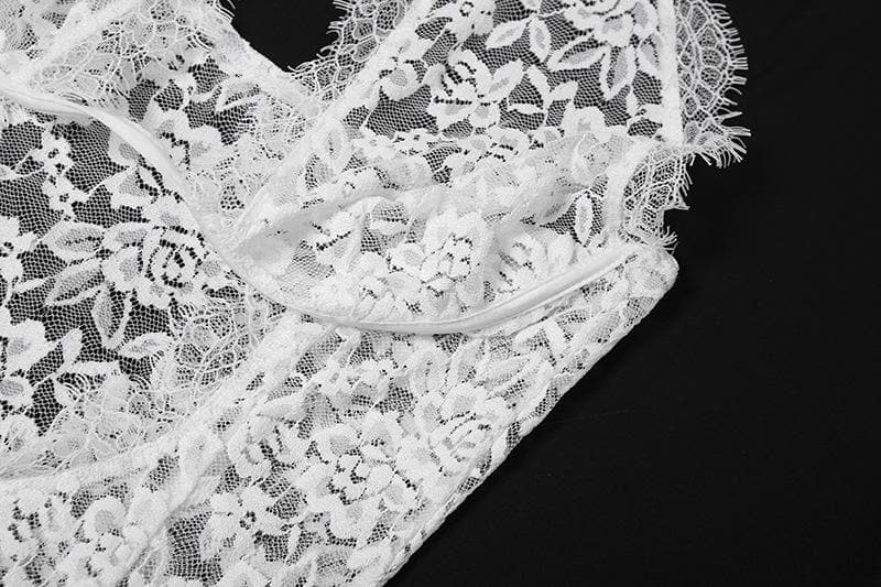 Daring White Lace Halter Cut-Out Maxi Dress - The Ultimate Statement for Fall Galas & Holiday Celebrations