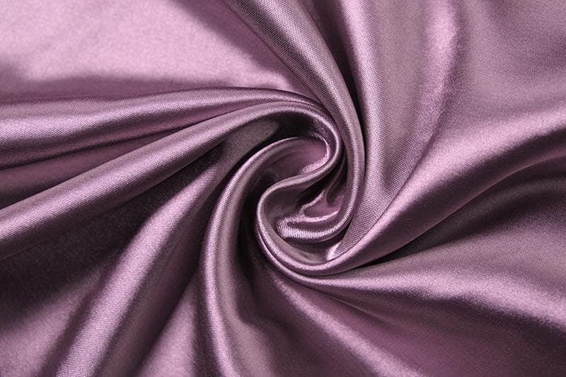 Plum Satin Halter Mini Dress: Cowl Neck Asymmetrical Drape for Fall & Holiday Parties