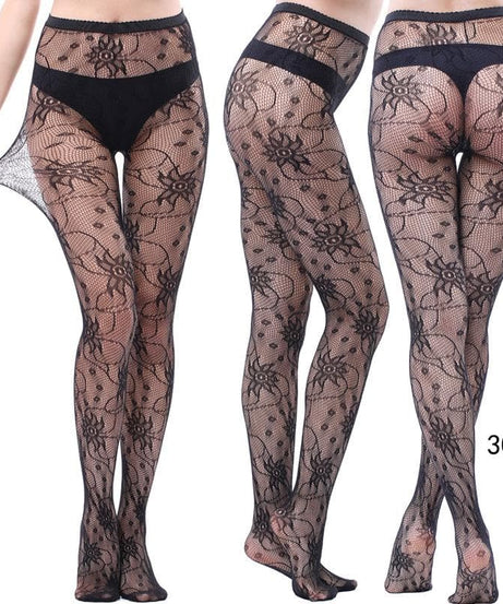 Fall & Holiday Glam: High-Waist Patterned & Fishnet Tights Collection - 12 Chic Styles