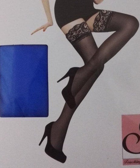 Sultry Black Lace Thigh High Stockings - Perfect for Fall & Holiday Glam