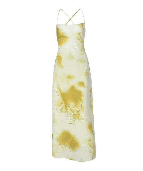 Golden Hour Maxi Dress | Effortless Cross-Back & High Slit for Fall