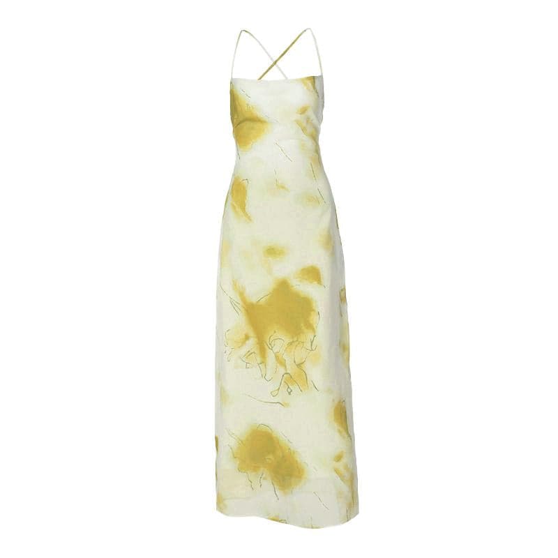 Golden Hour Maxi Dress | Effortless Cross-Back & High Slit for Fall