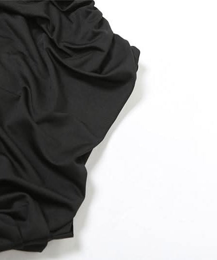 Chic Black Draped & Ruched Two-Piece Set | Your Fall & Holiday Event Essential