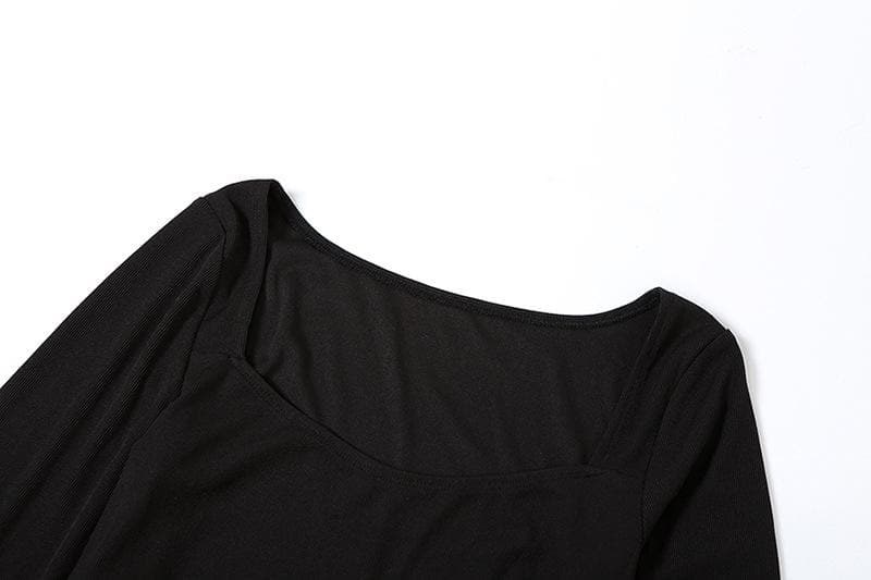 Alluring Black Mesh Illusion Long Sleeve Midi Dress - Your Go-To for Fall & Holiday Parties