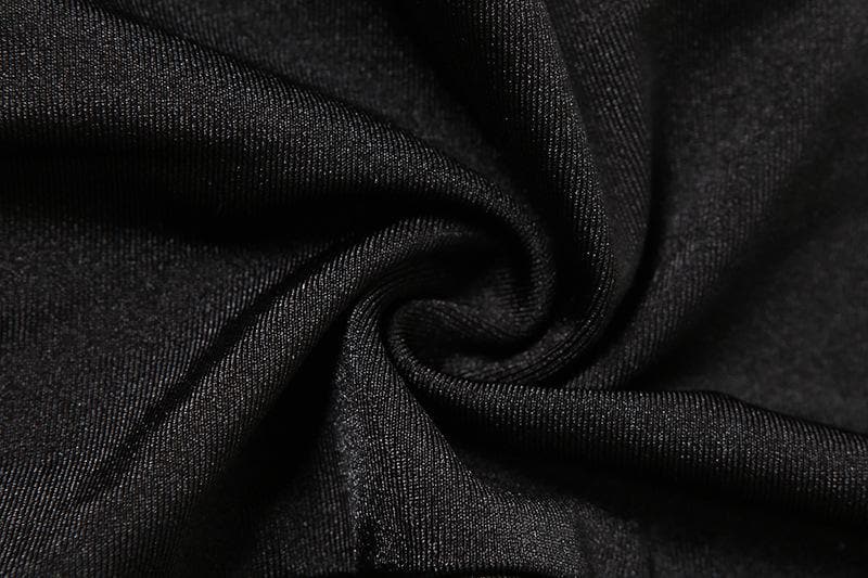 Chic Fall Athleisure: Black Ruched V-Neck Wrap Top & Leggings Set with Thumbholes