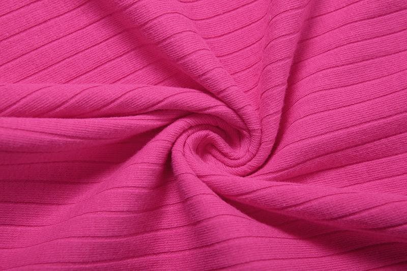 Fuchsia Fierce: The 'It Girl' Ribbed Cut-Out Maxi Dress with High Slit – Fall & Holiday Party Ready
