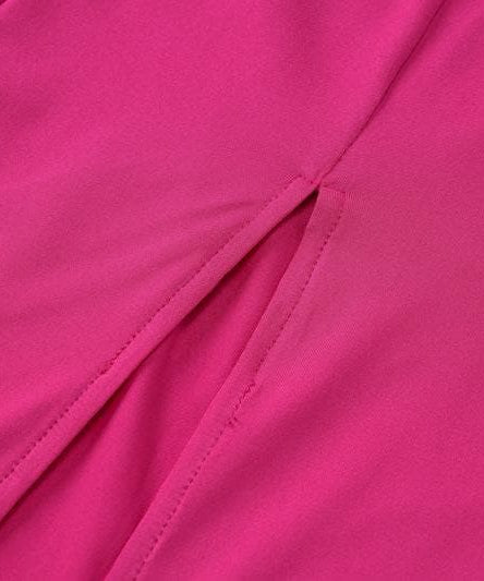 Glamorous Fuchsia Criss-Cross Back High Slit Maxi Dress - Holiday Party & Event Gown