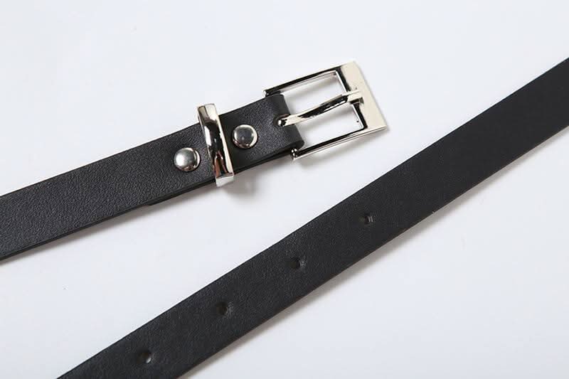 Sleek Black & White Belted Mini Dress | Faux Shirt & Skirt Design for Fall