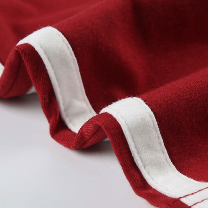 Cozy Chic: Women's Embroidered Red Cami & Shorts Lounge Set
