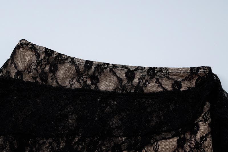 Sultry Black Lace Cut-Out Mini Dress - Daring Fall Nights & Halloween Party Ready