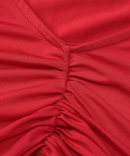 Siren Red Backless Ruffle Maxi Dress - Holiday Gala & Fall Elegance