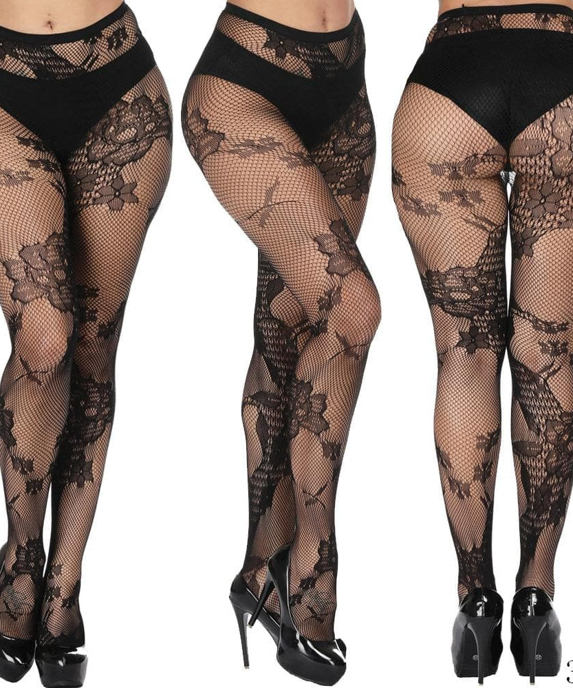 Fall & Holiday Glam: High-Waist Patterned & Fishnet Tights Collection - 12 Chic Styles
