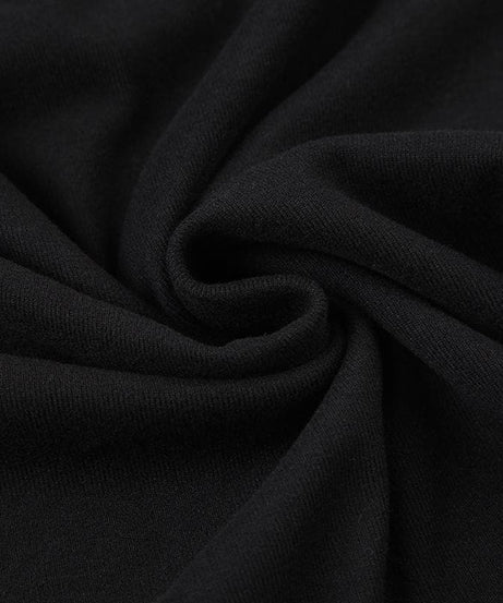 Cozy Chic Black Square Neck Long Sleeve Top | Ribbon Tie Front & Delicate Lace Trim