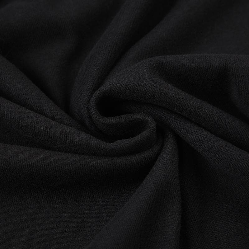 Cozy Chic Black Square Neck Long Sleeve Top | Ribbon Tie Front & Delicate Lace Trim