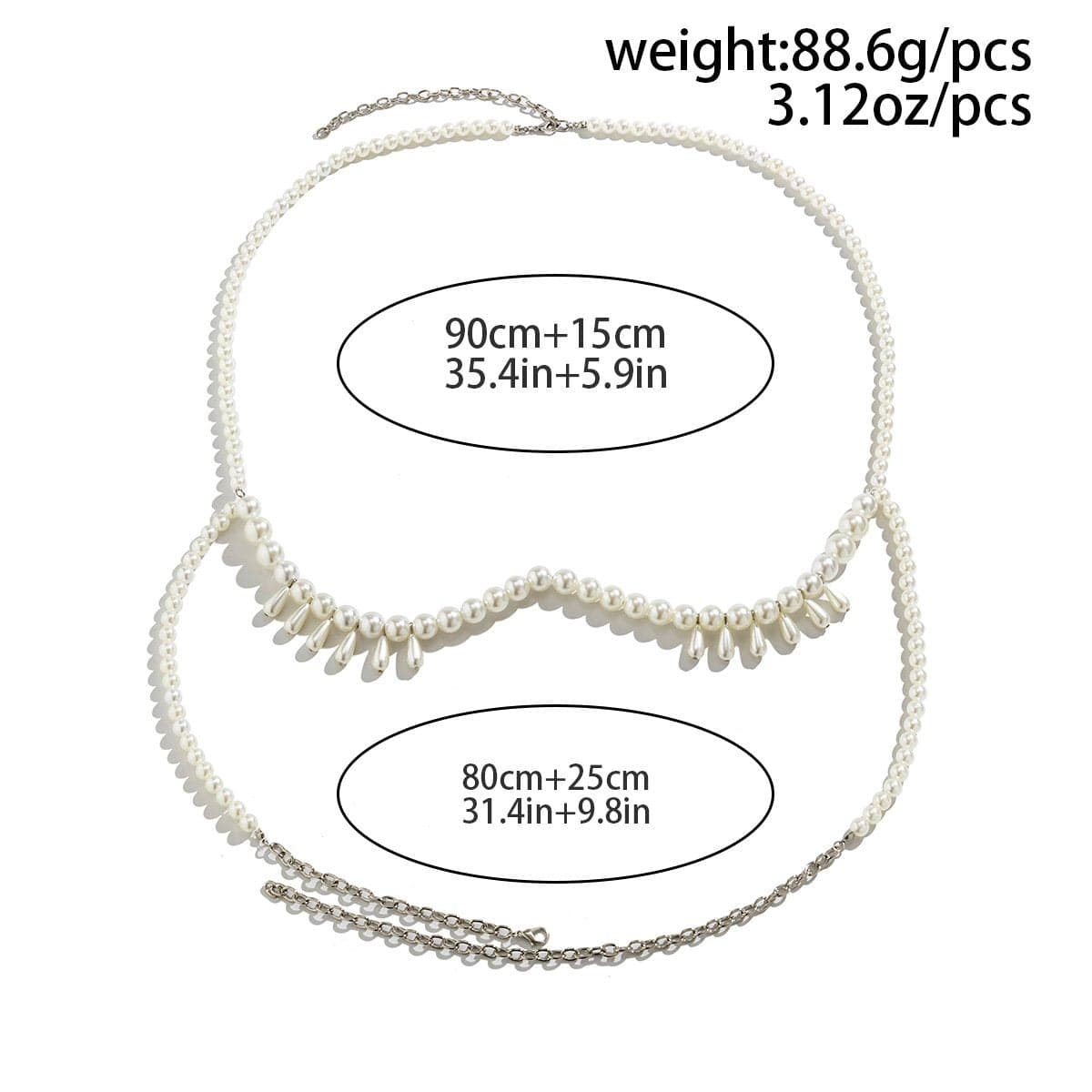 Daring Faux Pearl & Tassel Body Chain for Blazers | Fall Fashion Statement