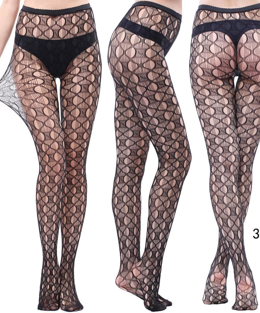 Fall & Holiday Glam: High-Waist Patterned & Fishnet Tights Collection - 12 Chic Styles
