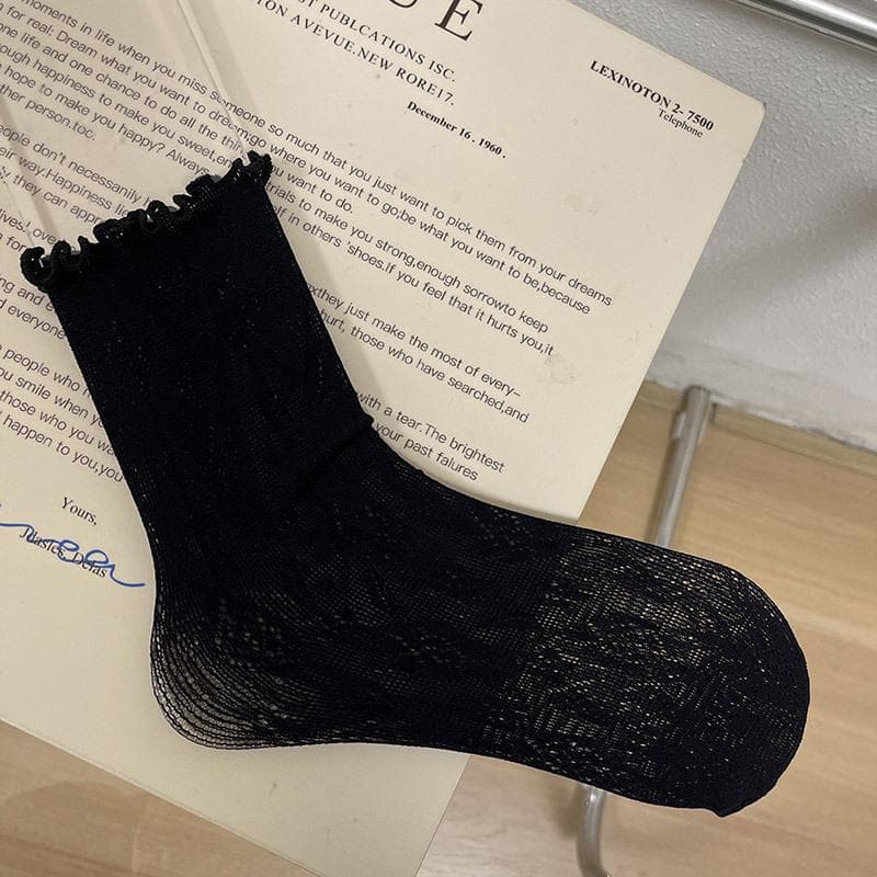 Delicate Coquette Ruffle Lace Ankle Socks - Your Fall & Holiday Style Essential