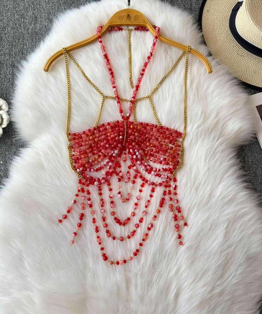 Emerald Dream Beaded Halter Top | Dazzling Resort & Festival Statement Piece for Women