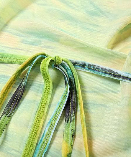 Vibrant Jungle Print Halter Top | Chic Cowl Neck Mesh for Resort & Fall Getaways