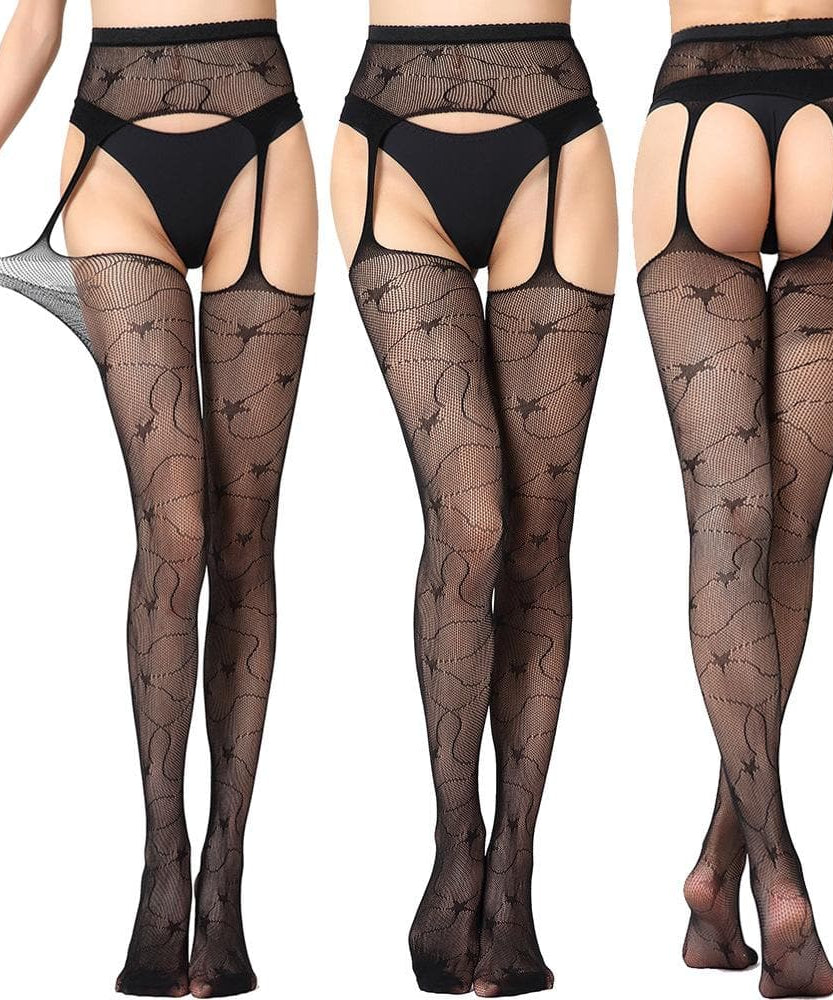 Fall & Holiday Glamour: High Waist Suspender Garter Tights & Pantyhose Collection – Fishnet, Lace & Beyond