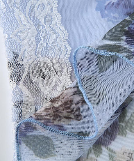 Autumn Bloom Floral Mesh & Gingham Sweetheart Top - Y2K Layering Cami