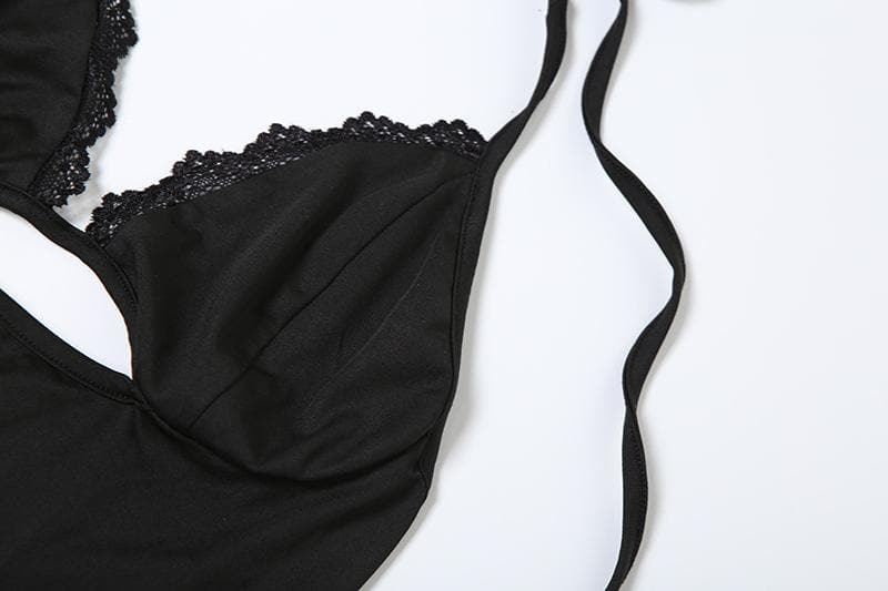 Sultry Black Halter Cut-Out Maxi Dress - Bodycon & Daring for Fall & Holiday Nights