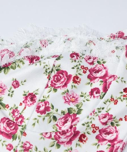 Romantic White Floral Lace Trim Cami Midi Dress with High Slit - Chic Autumn Events & Vacation Style