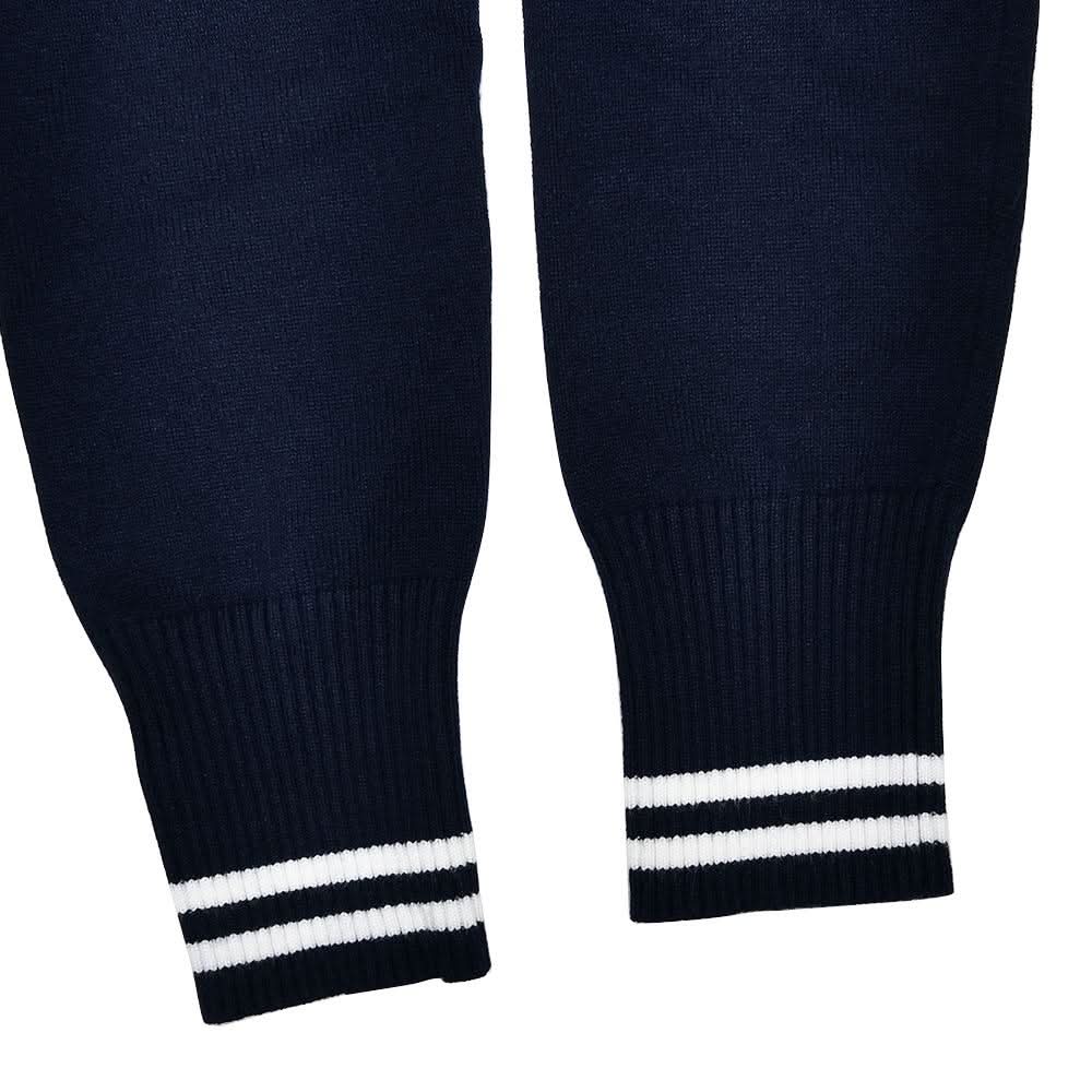 Autumn Luxe: Sailor Chic Knit Crop Hoodie & Flare Pant Set