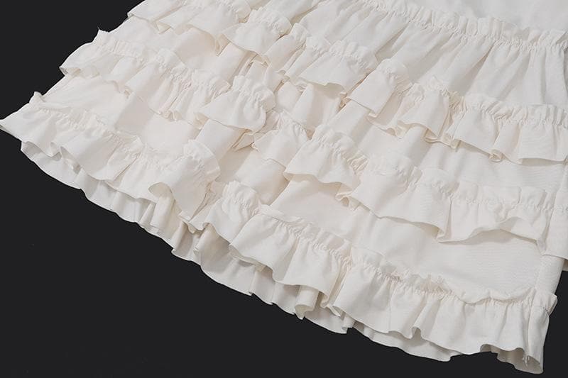 Dreamy White Halter Plunge Ruffle Mini Dress - Chic for Fall Soirees & Sunny Getaways