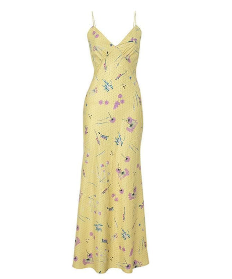 Golden Hour Floral Slip Maxi Dress - Effortless Fall Elegance