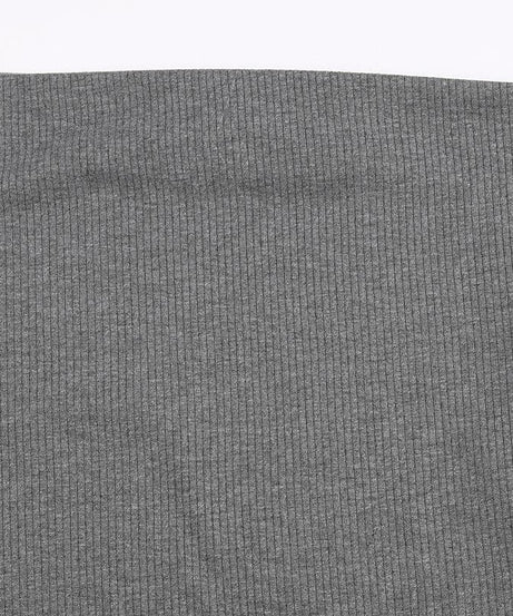 Fall's Must-Have: Ribbed Knit Off-Shoulder Long Sleeve Top with Asymmetrical V-Hem