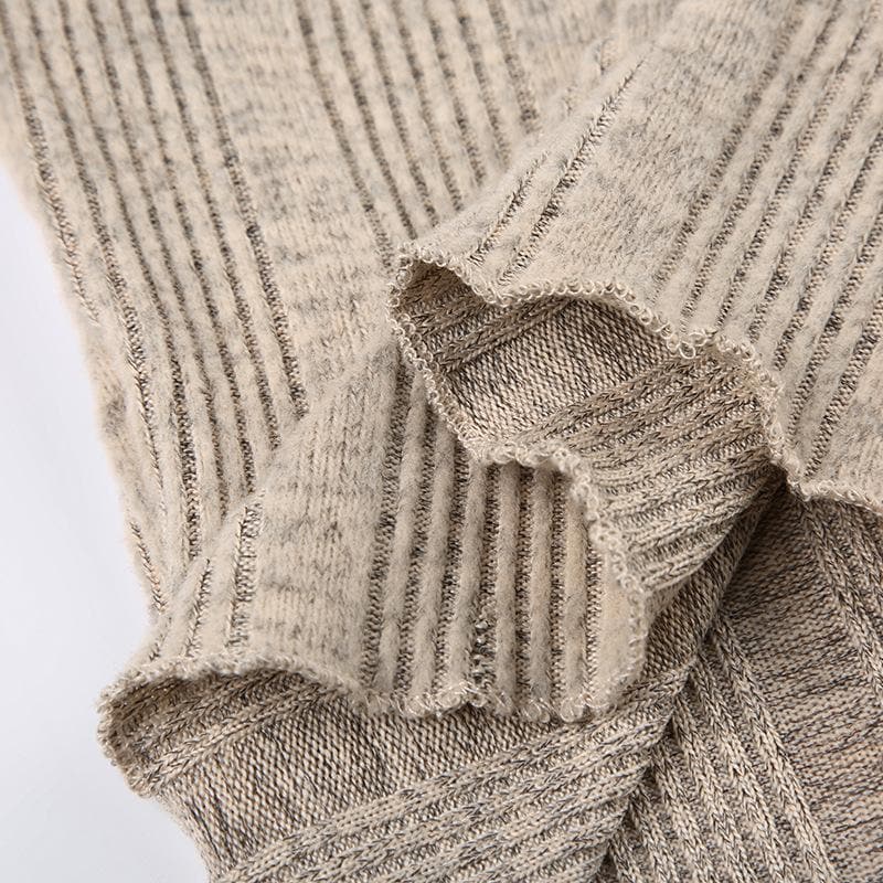 Autumn Coquette Ribbed Knit Crop Top: Layered Halter, Ruffles & Bows