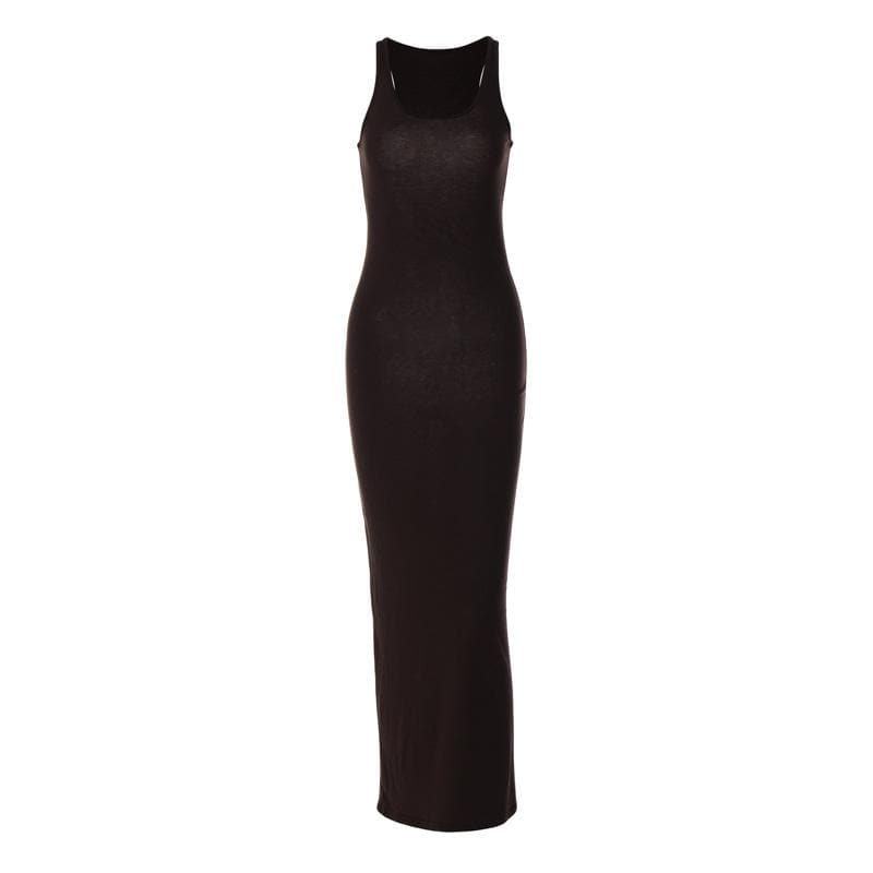 Fall Essential: Sleek & Stretchy Bodycon Maxi Dress - Your Effortless American Style Staple