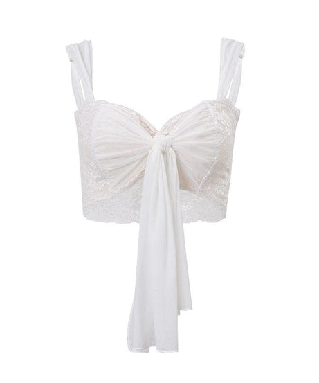 Chic Coquette Lace Bow-Knot Crop Cami Top - Fall Fashion Must-Have