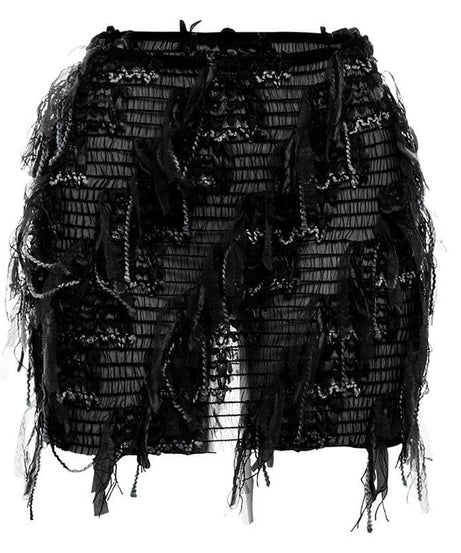Vibrant Fringe Mini Skirt | Stand Out Textured Tassel Style for Fall Parties