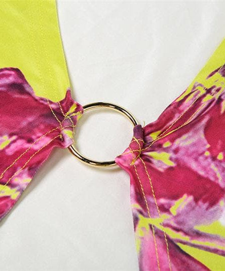 Lime Green Glow-Up: O-Ring Long Sleeve Midi Skirt Set – Your Fall & Holiday Statement Piece