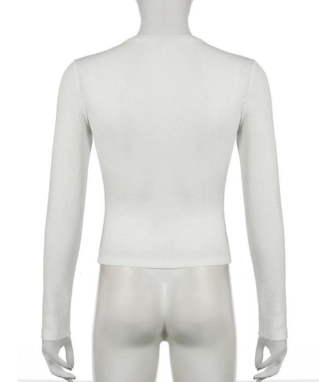 Game Day '84' Long Sleeve Crop Top - Fall's Sporty-Chic Essential for Women