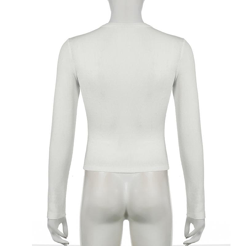 Game Day '84' Long Sleeve Crop Top - Fall's Sporty-Chic Essential for Women