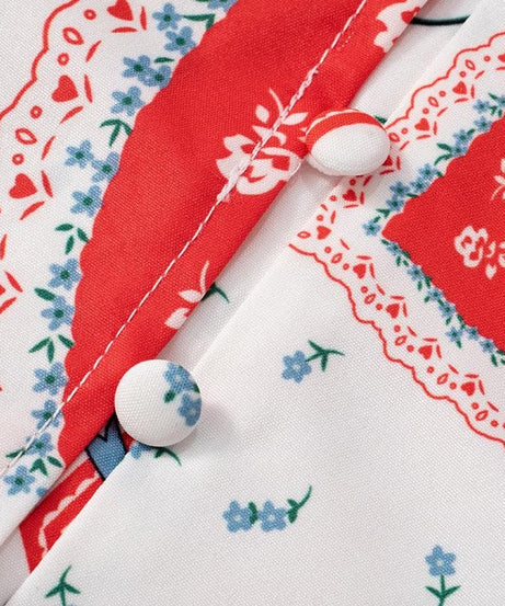 Darling Sweetheart Halter Top | Vintage Heart, Rose & Lace Ruffle Blouse