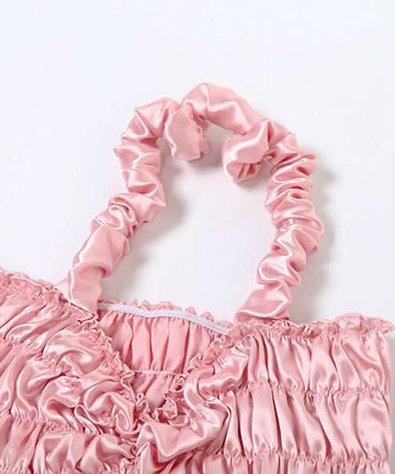 Y2K Barbiecore Pink Ruched Halter Top & Mini Skirt Set - Flirty Party & Halloween Ready