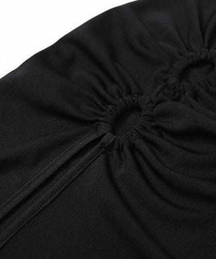 Autumn's Embrace: Luxe Halter Maxi Dress with Keyhole & Seductive High Slit