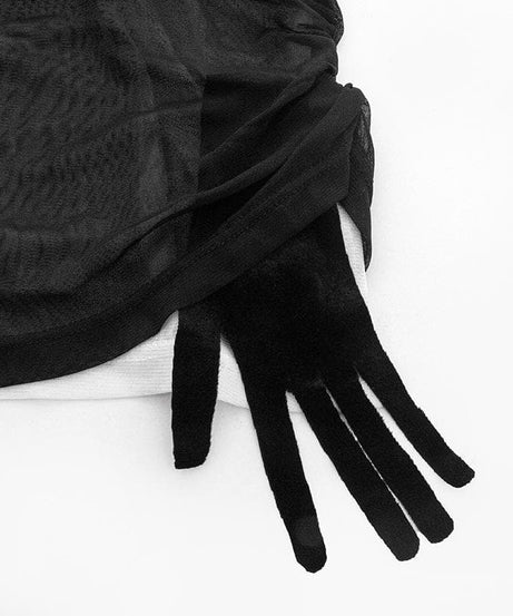 Mysterious Embrace Sheer Mesh Long Sleeve Top - Edgy Fall Fashion for Women