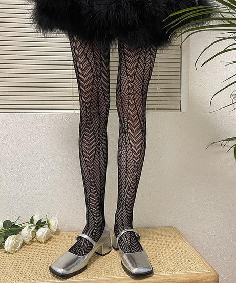 Geometric Chic Sheer Tights: Elevate Your Autumn & Holiday Style