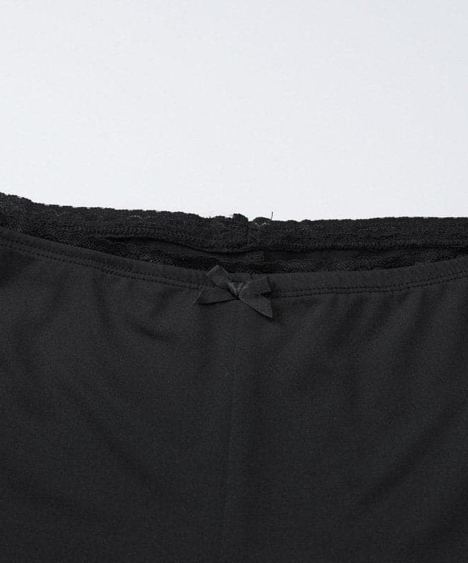 Gothic Bloom Lace & Tie-Front Cami Shorts Set | Cozy Autumn Loungewear