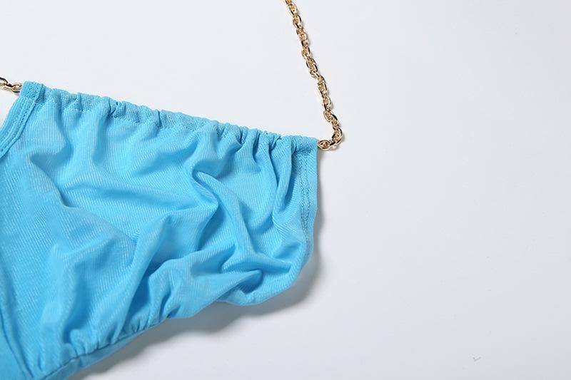 Ocean Mist Chain Halter Cutout Maxi Dress - Your Glamorous Statement for Holiday Parties & Tropical Getaways