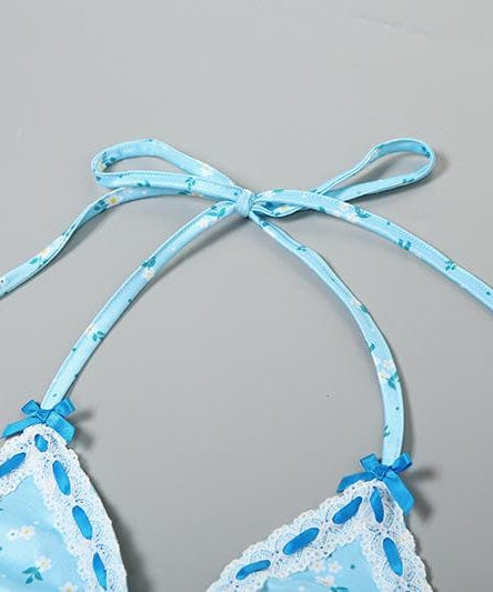 Dreamy Daisy Halter Bikini & High-Waisted Shorts Set - Your Resort Ready Getaway Essential!